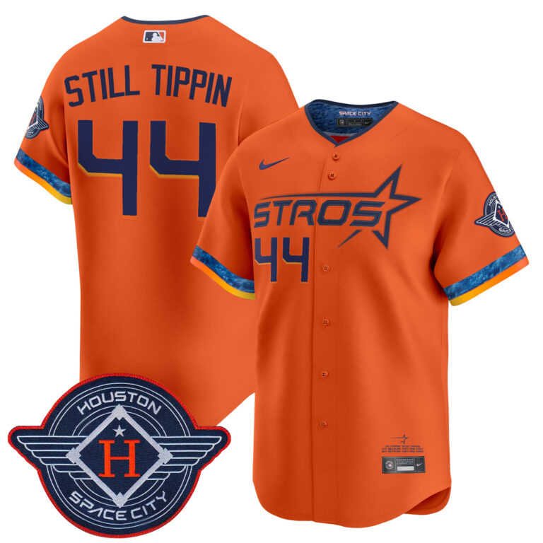 Men Houston Astros #44 Still Tippin orange 2025 City Connect Vapor Limited Stitched Jersey